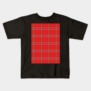 Christmas, checkered, plaid, tartan pattern Kids T-Shirt